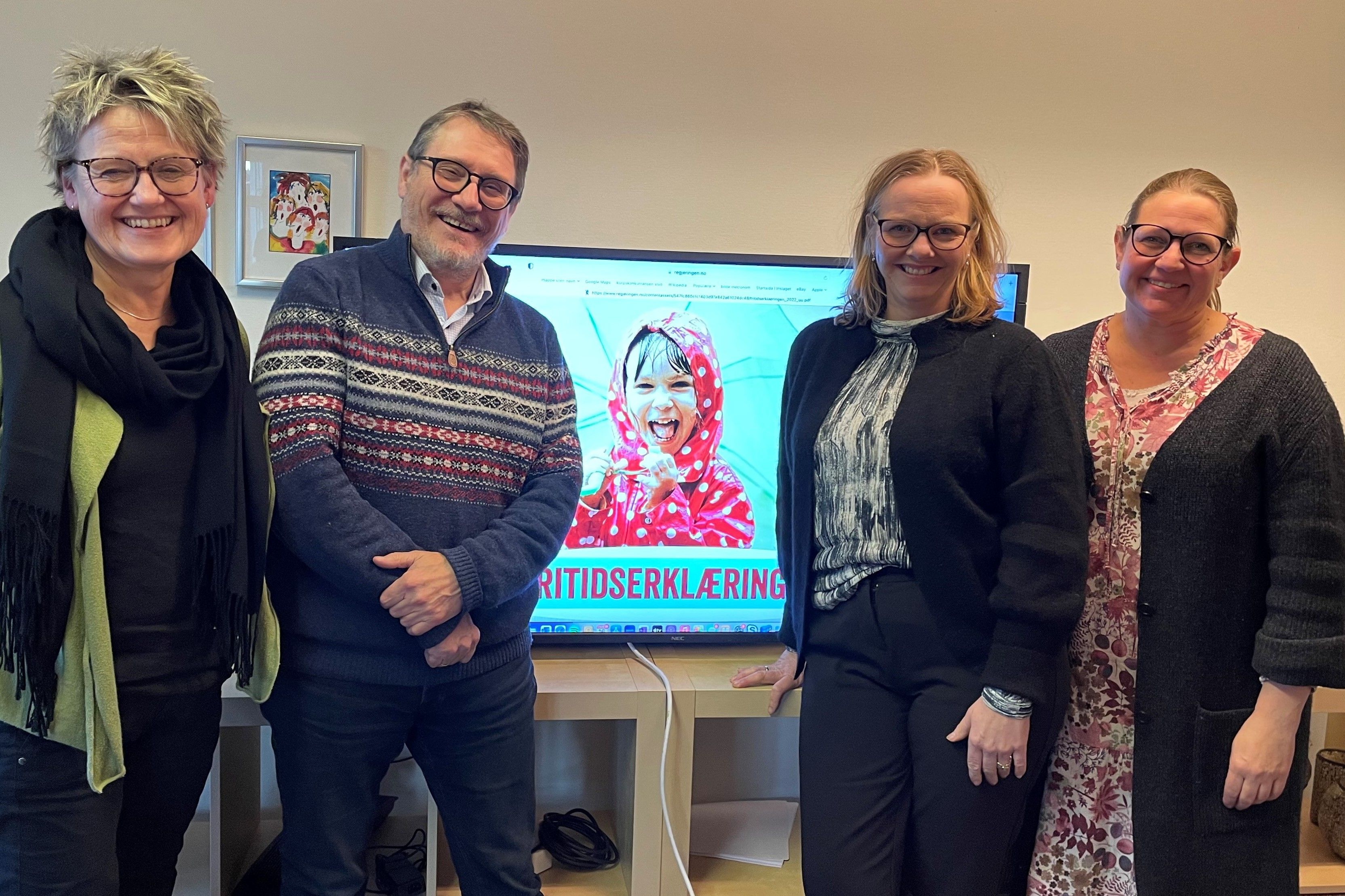 Åste Selnæs Domaas (f.v.), Morten Christiansen, Kjersti Tubaas, Birgitte Grong.